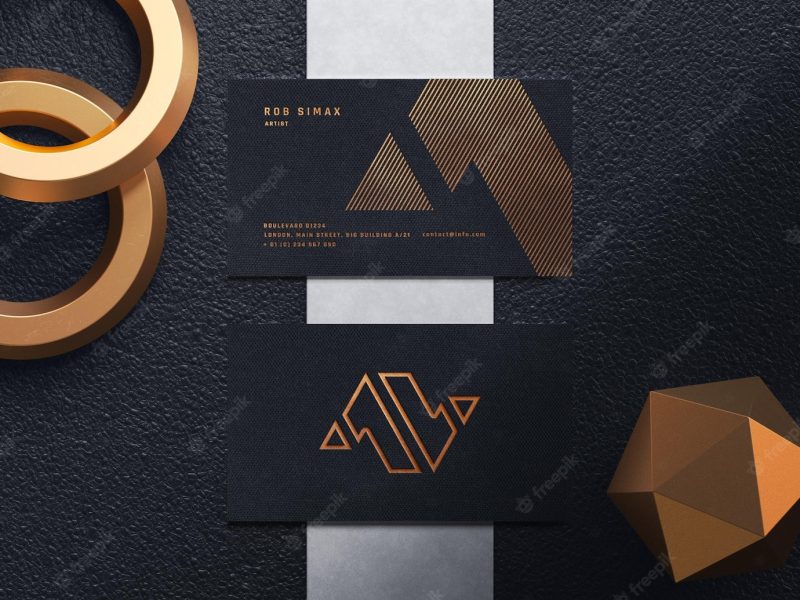 Luxury business card mockup template Free Psd