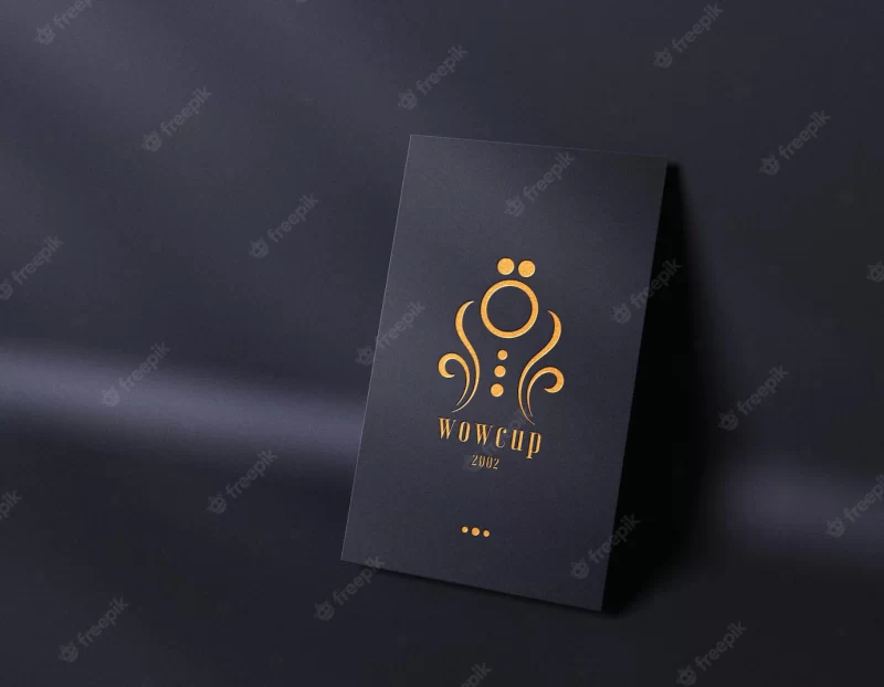 Luxury letterpress logo mockup on business card Free Psd