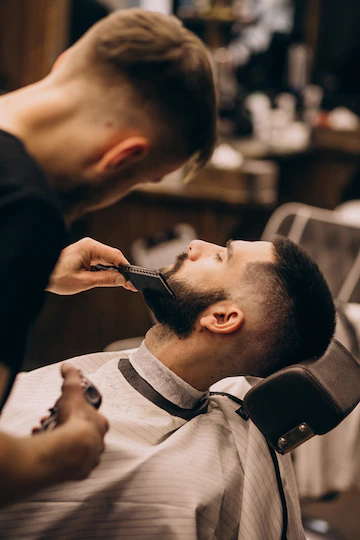 Man Barbershop Salon Doing Haircut Beard Trim 1303 20953