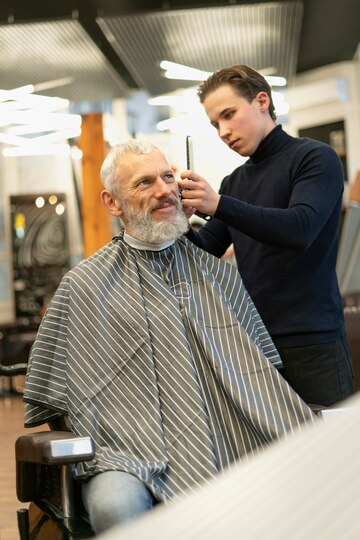 Medium Shot Man Getting Haircut 23 2149220585