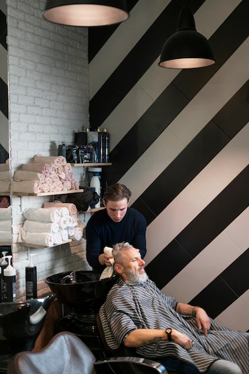Medium Shot Man Getting His Hair Washed 23 2149220571