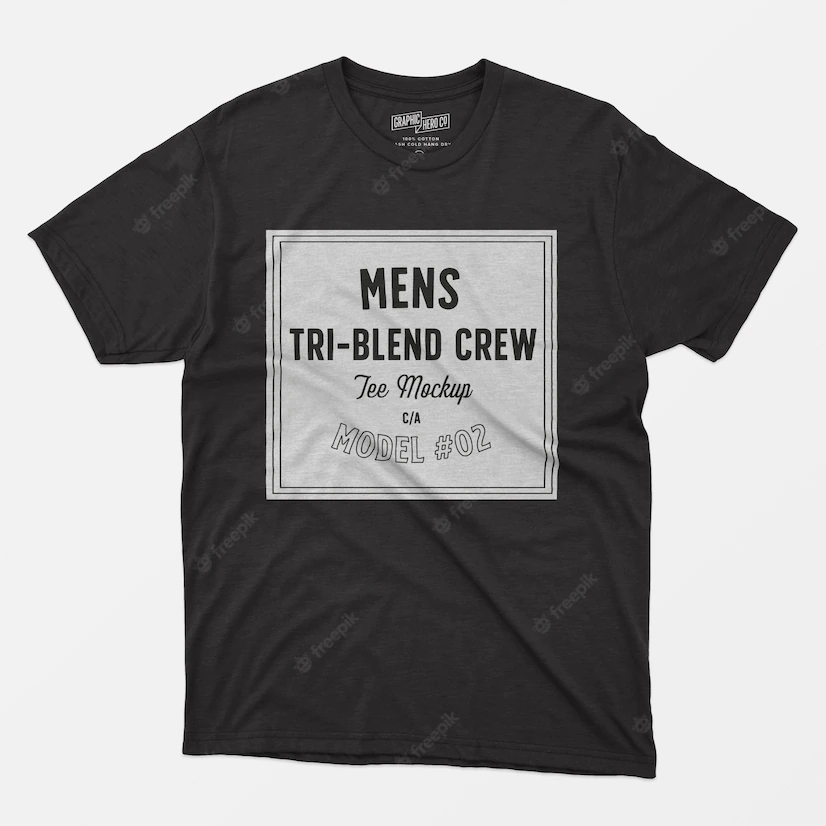 Mens Tri Blend Crew Tee Mockup 126278 130