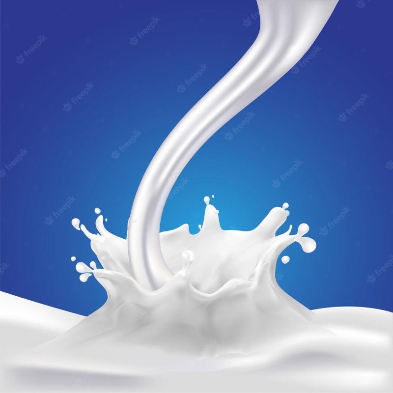 Milk splash Premium Vector