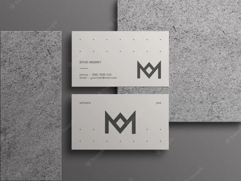 Minimal business card mockup Free Psd