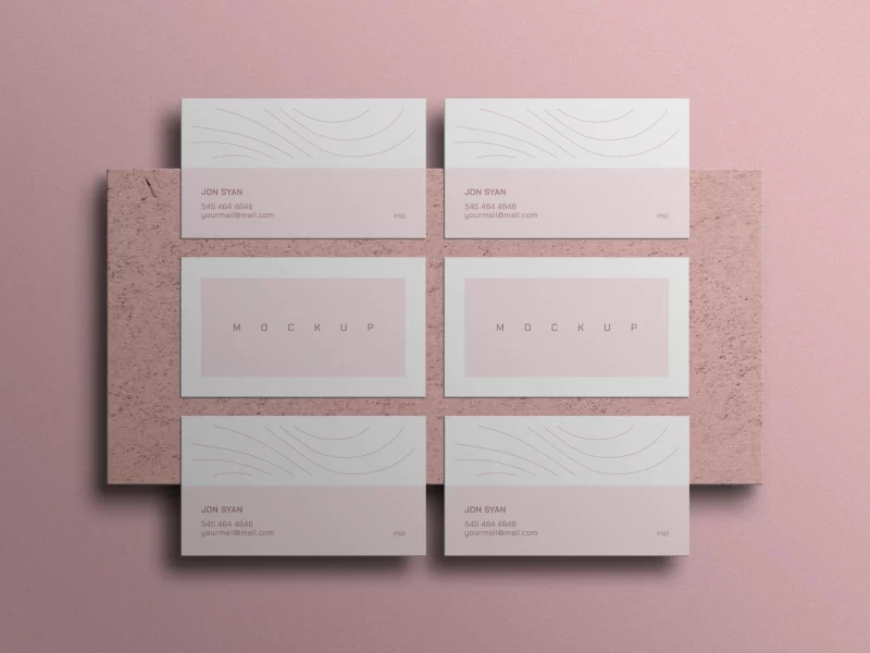 Minimal business card mockup Free Psd