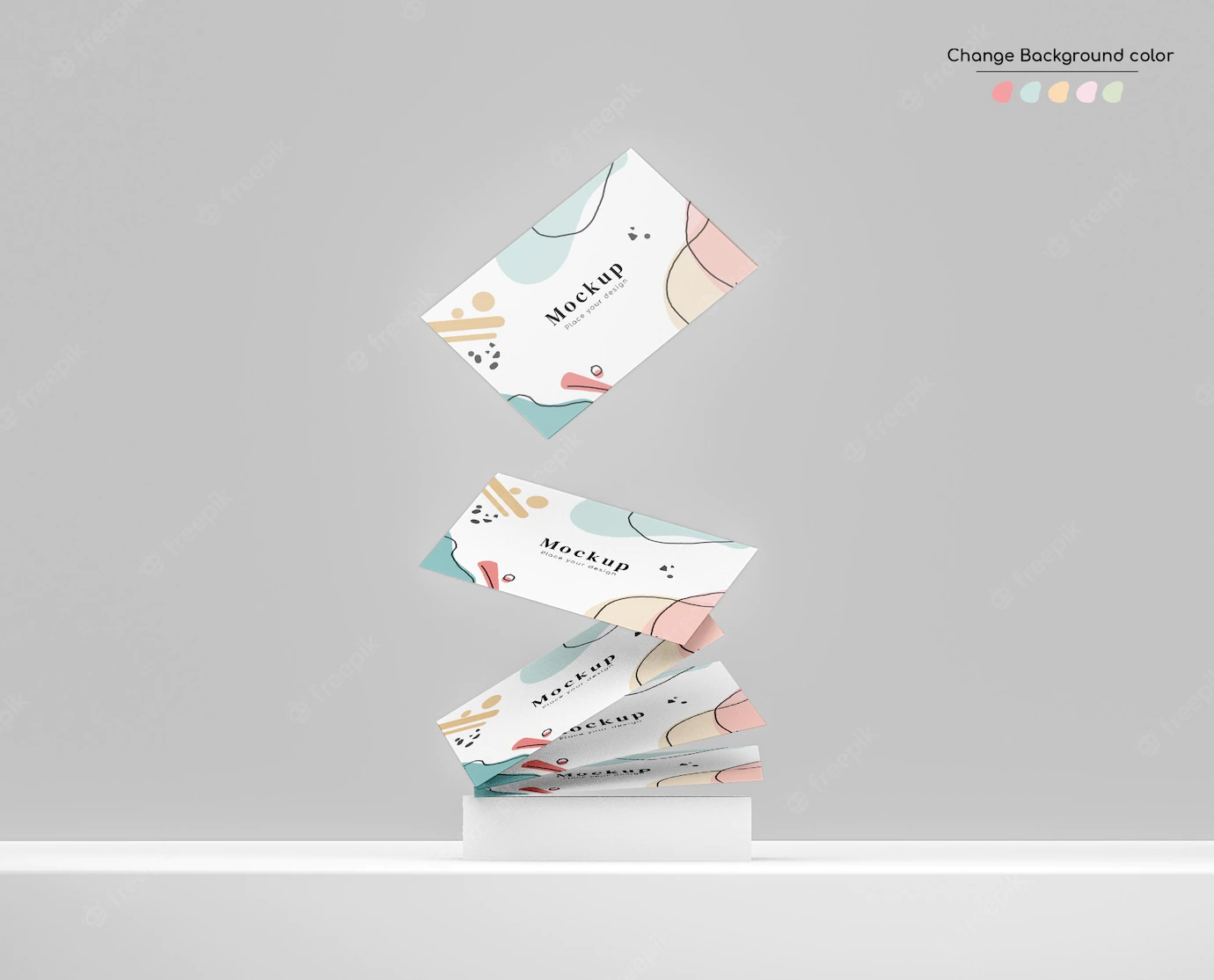 Minimal Business Visiting Card Mockup Fallin Wad Platform 167960 56