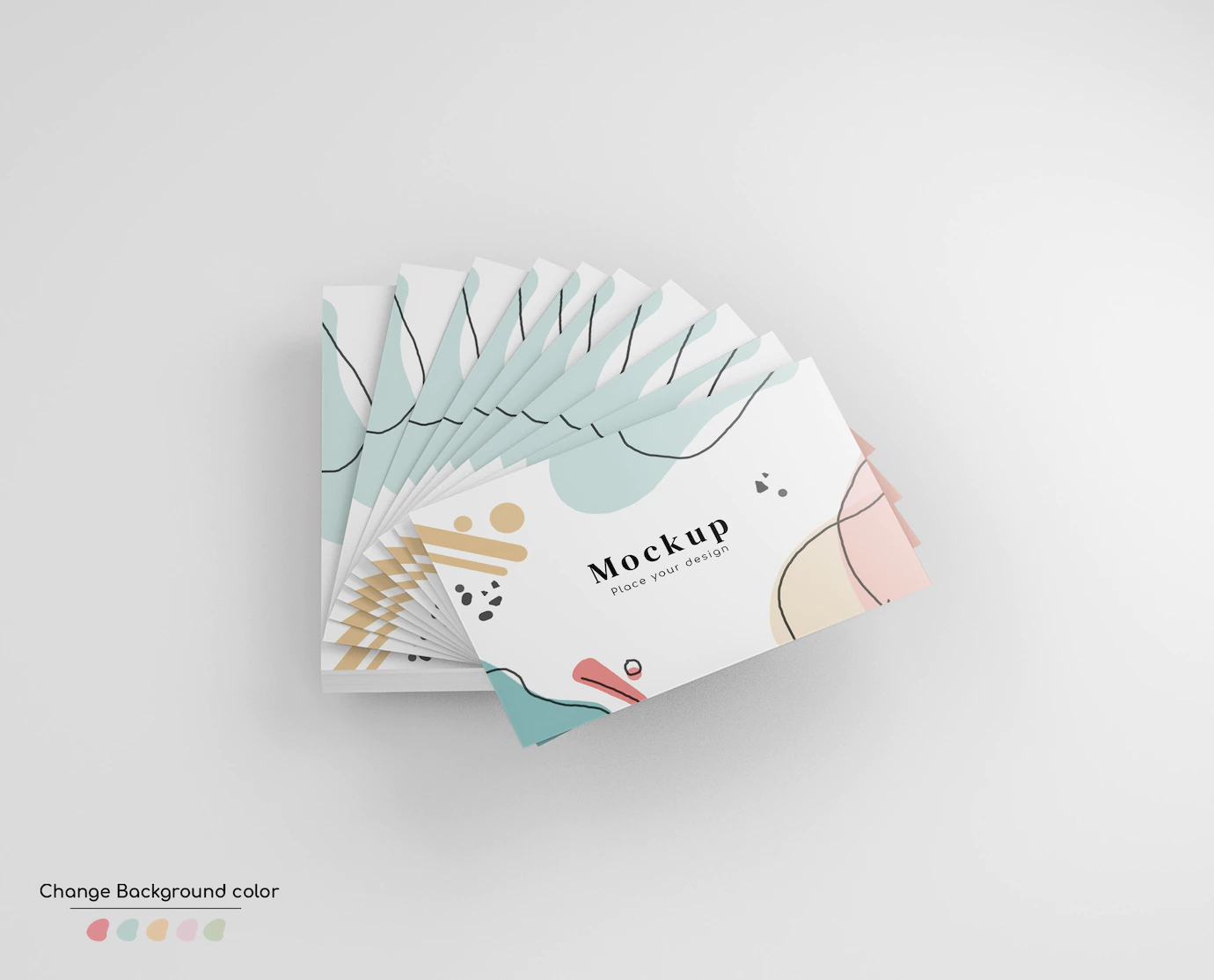 Minimal Business Visiting Card Mockup Hand Fan Disposition 167960 60