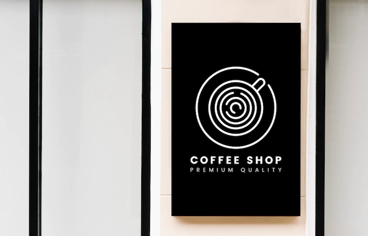 Minimal Coffee Shop Sign Mockup 53876 84555