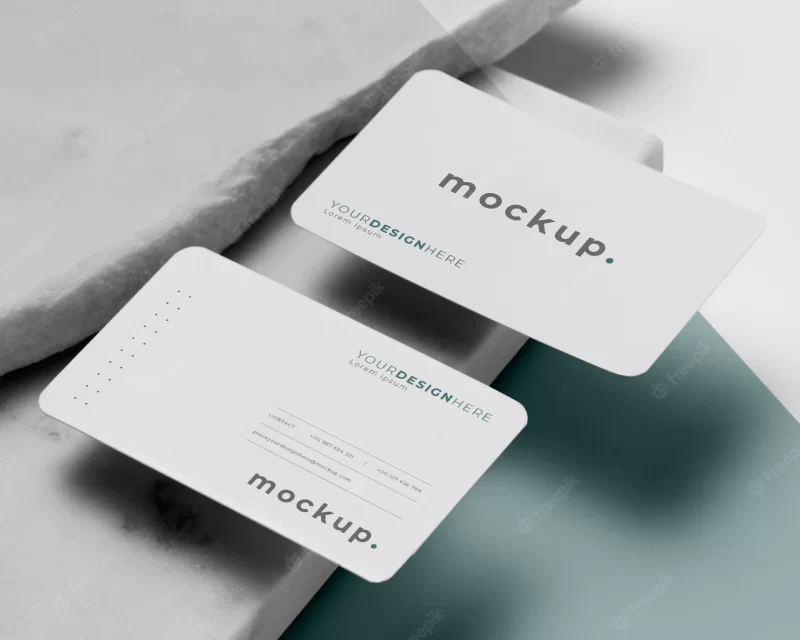 Modern arrangement of mock-up business card Free Psd