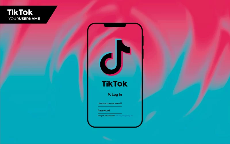 Modern background for tiktok Free Vector