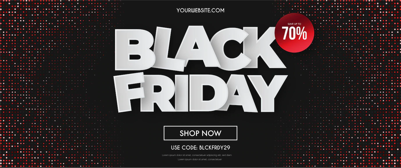 Modern Black Friday Sale Background With Abstract Red Dots 1361 3648