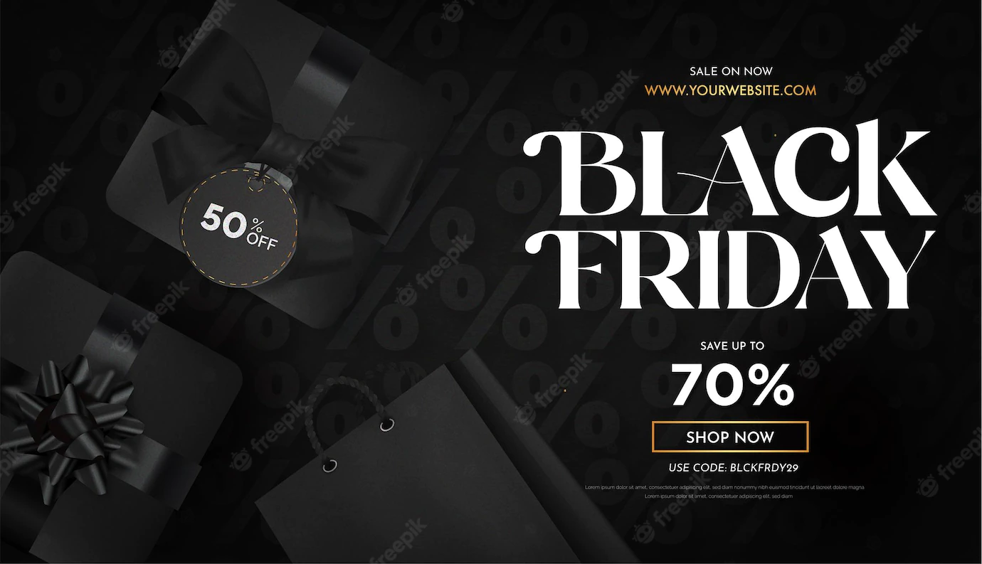 Modern Black Friday Sale Banner Background 1361 3734