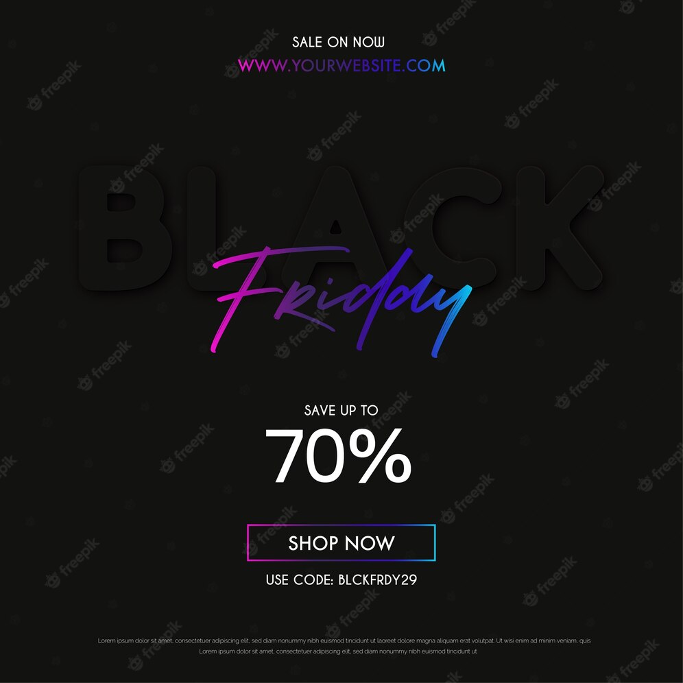 Modern Black Friday Sale Banner With Minimal Design 1361 2742