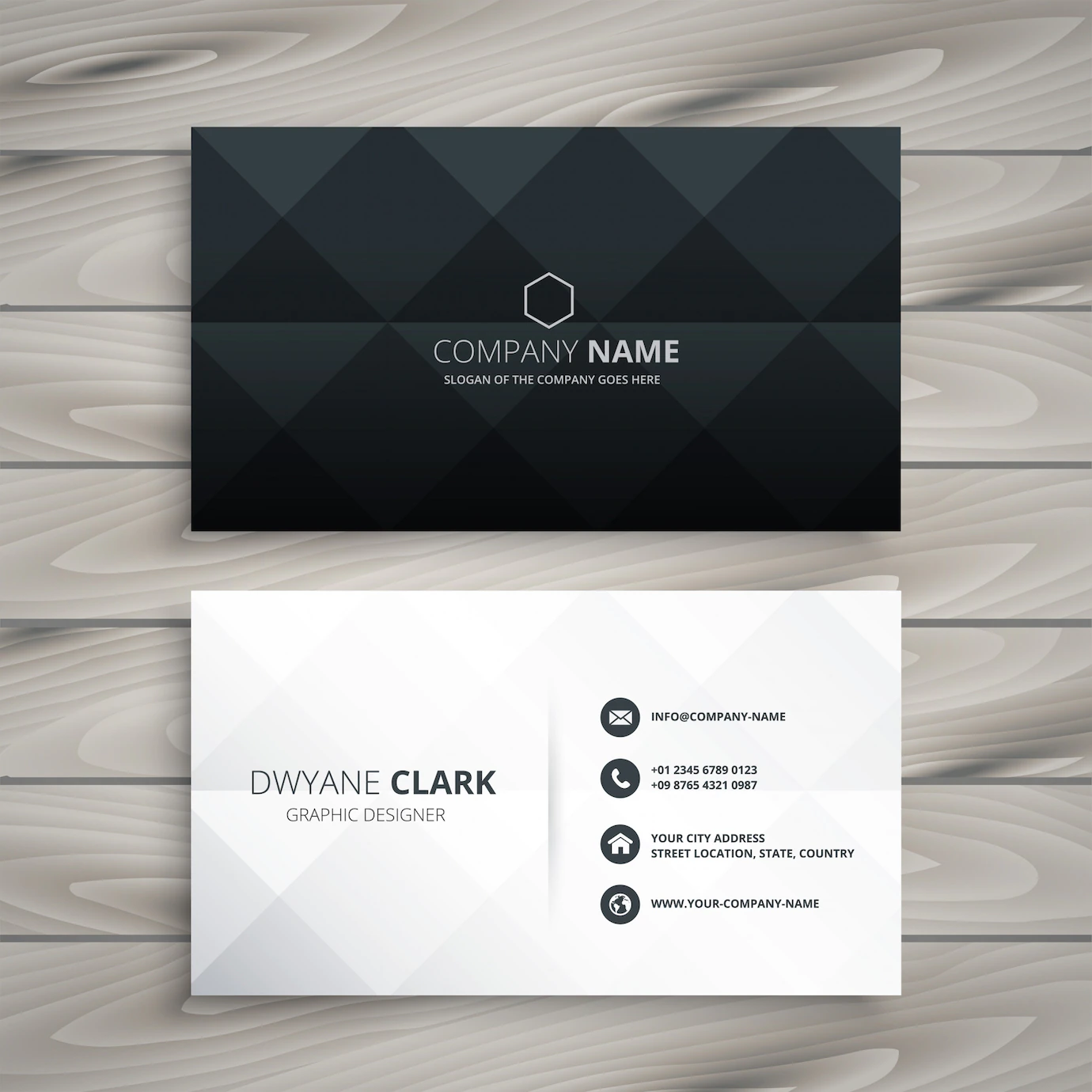 Modern Black White Business Card Design 1017 14939