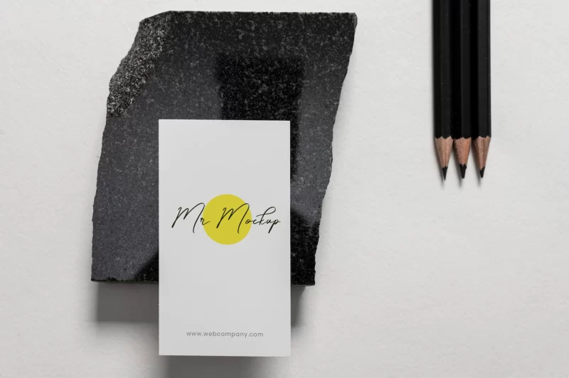 Modern business card mock-up arrangement Free Psd