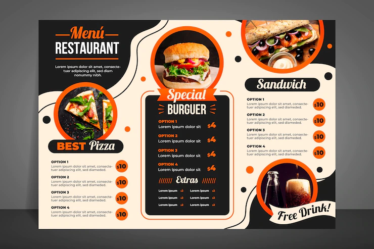 Modern Restaurant Menu Burgers 52683 48983