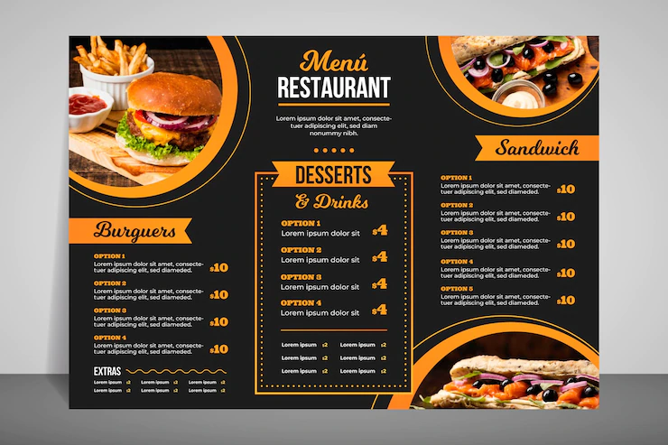 Modern Restaurant Menu Fast Food 52683 48982