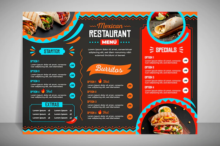 Modern Restaurant Menu Taco 52683 48986