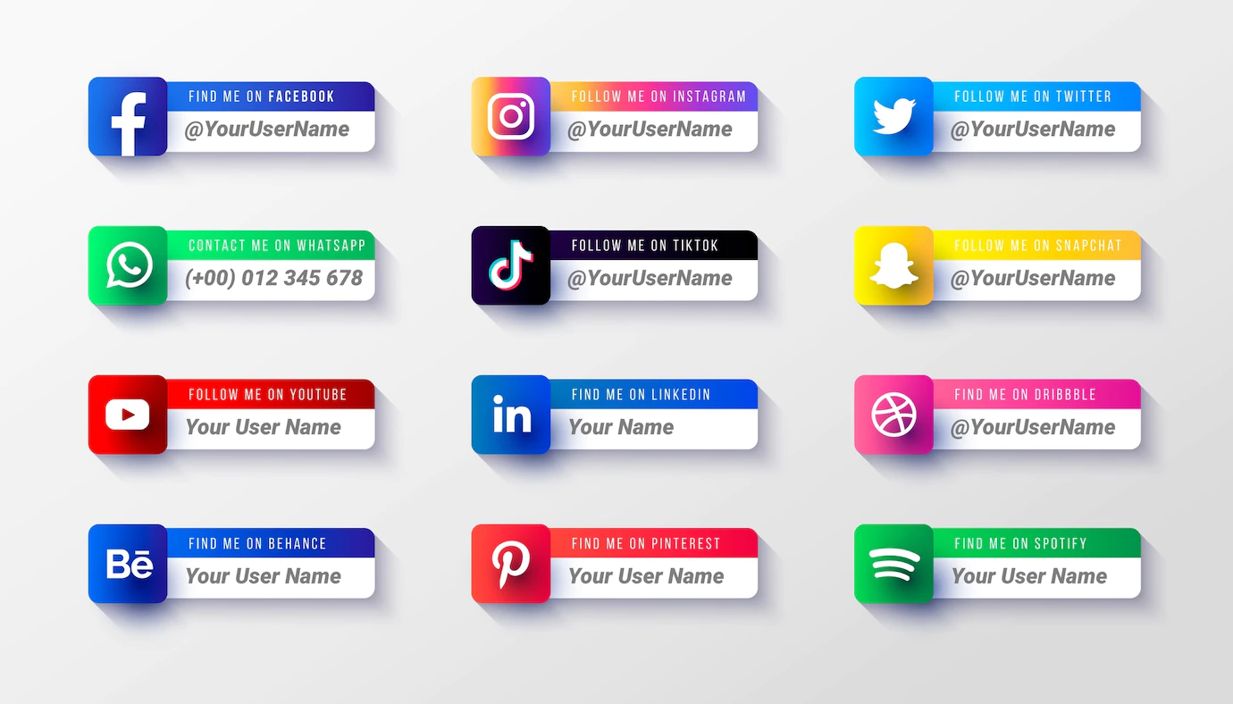 Modern Social Media Lower Third Icons Collection Template 69286 252