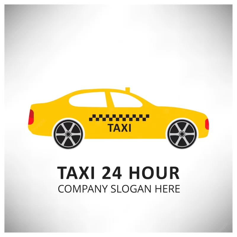 Modern taxi service logo Free Vector