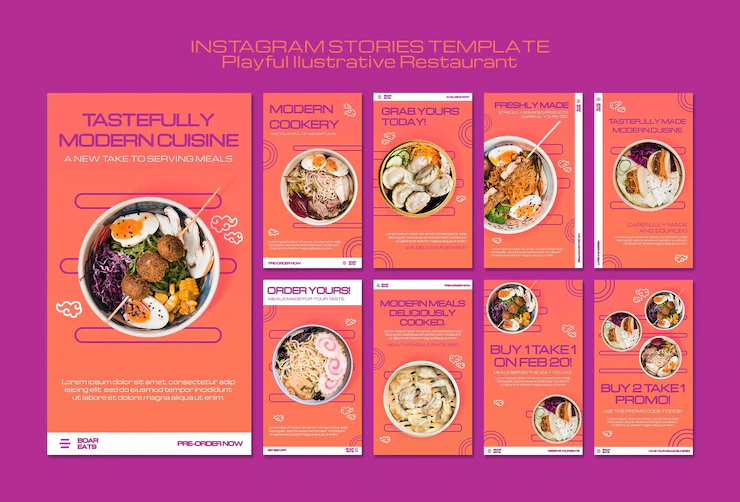 Noodle Restaurant Instagram Stories Template 23 2148768001