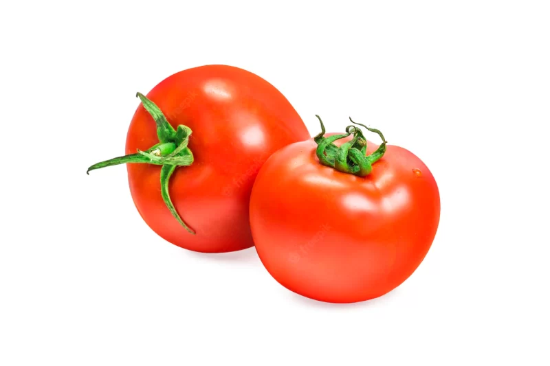 One fresh red tomato isolated on white Free Photo