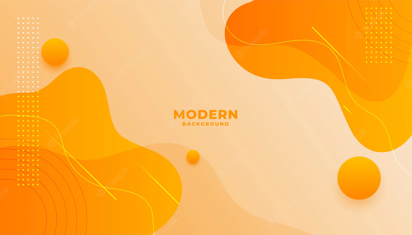 Orange Background With Fluid Gradient Wavy Shapes 1017 28770