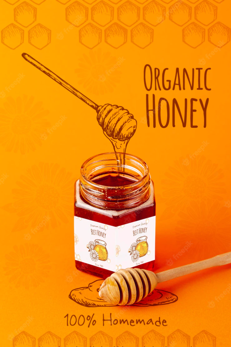 Organic Honey Jar With Mock Up 23 2148394435