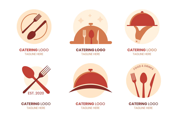 Pack Flat Design Catering Logos 23 2149009097