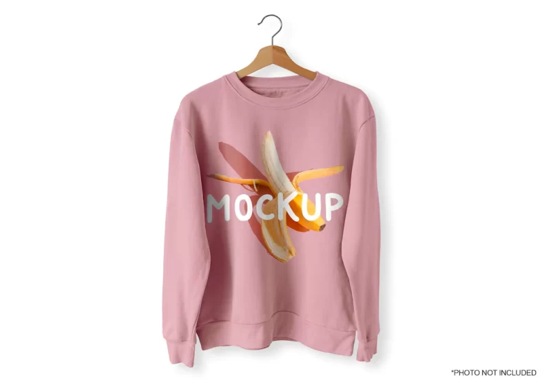 Pink front sweater mockup Free Psd