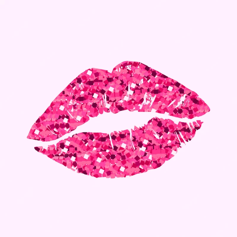 Pinup style lip print Free Vector