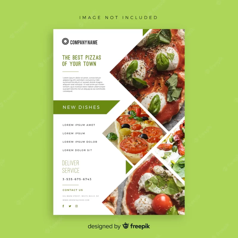 Pizza flyer template Free Vector