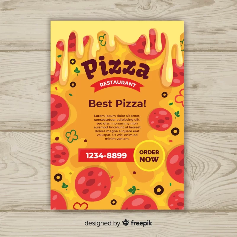 Pizza flyer template Free Vector