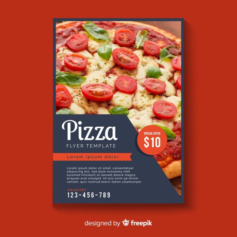 Pizza flyer template Free Vector