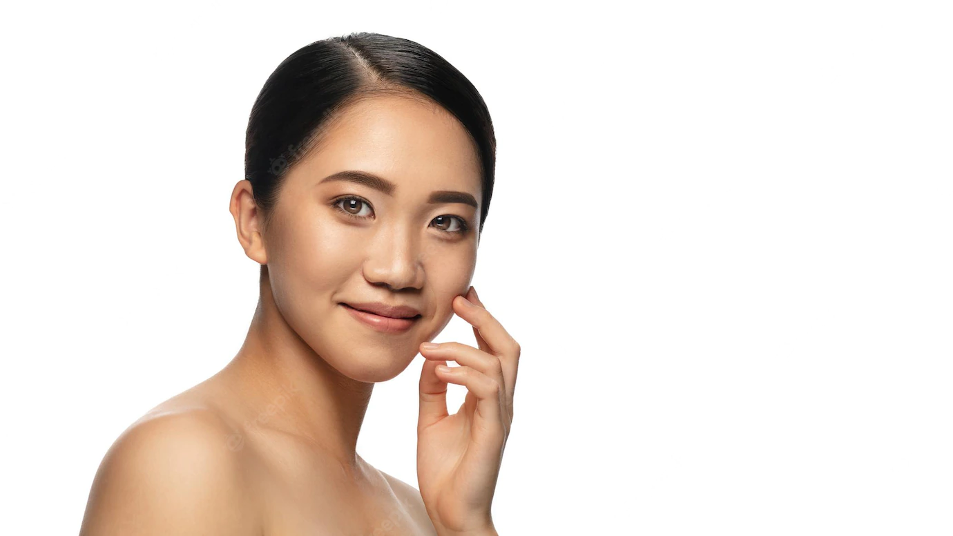 Portrait Beautiful Asian Woman Isolated White Studio Background Beauty Fashion Skincare 155003 45131