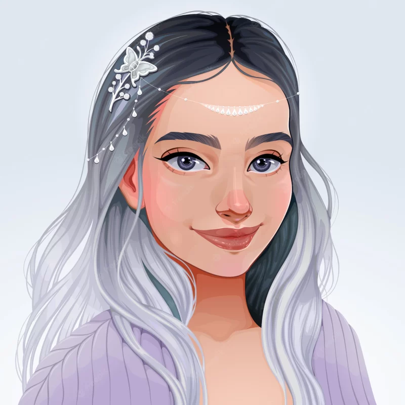 Portrait of a beautiful girl with tiara on her head Free Vector