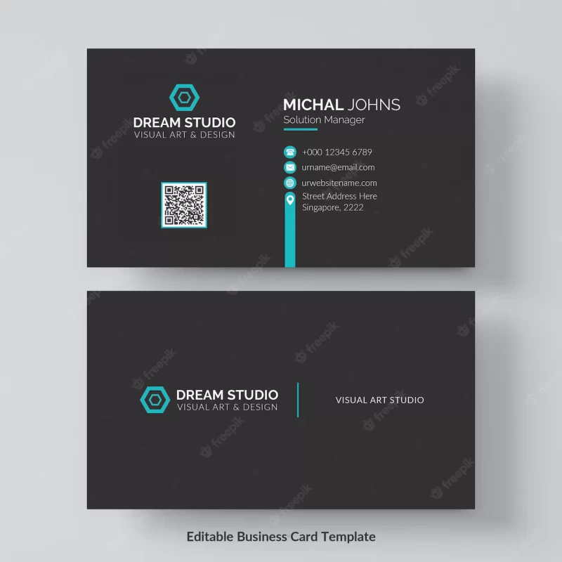 Professional business card mockup Free Psd