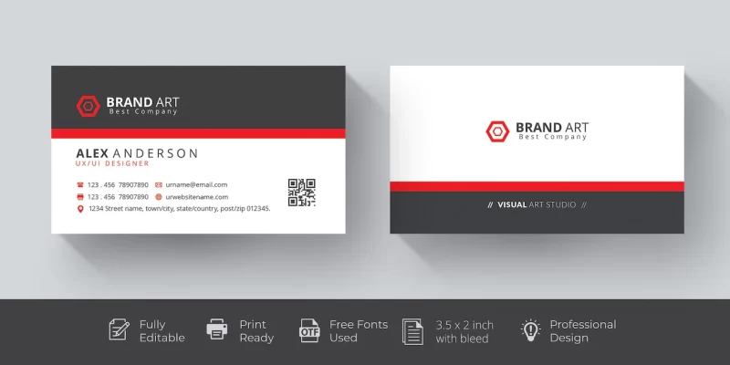 Professional business card mockup Free Psd