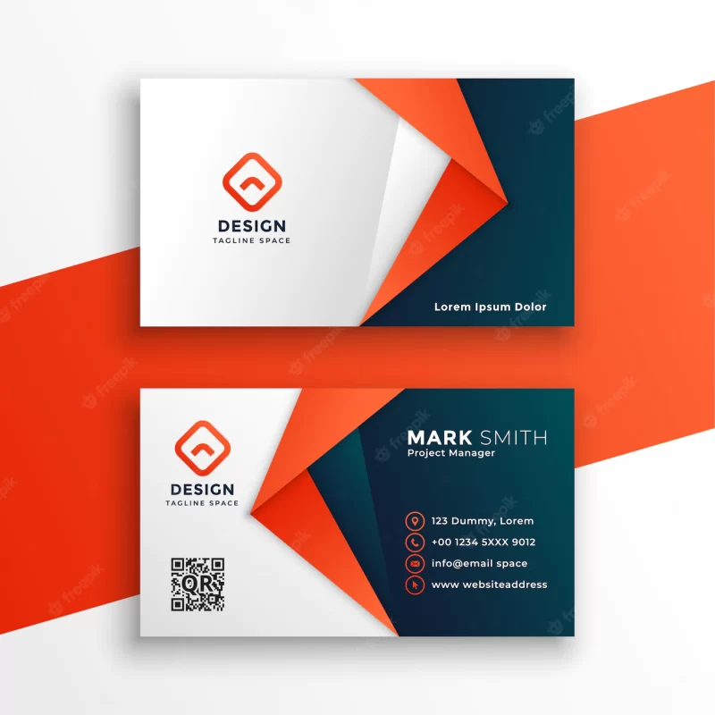 Professional business card template design Free Vector