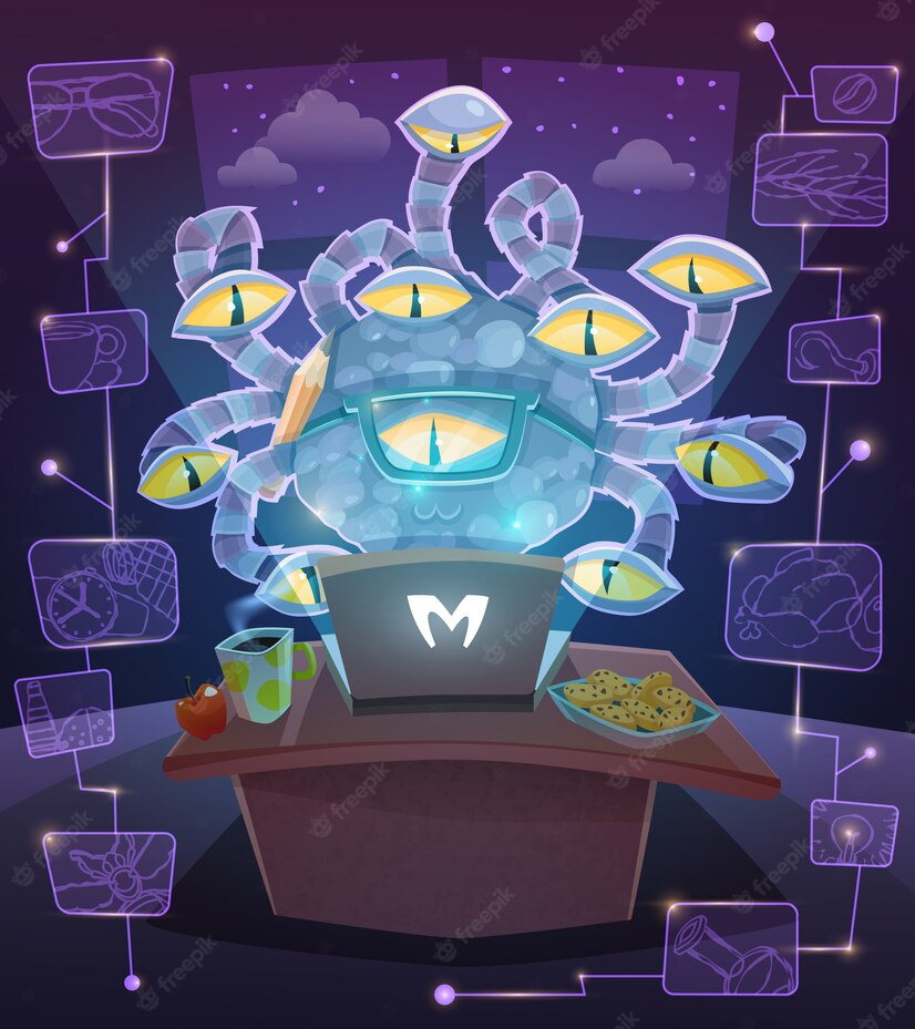 Programmer Art Director Illustration 1284 8923