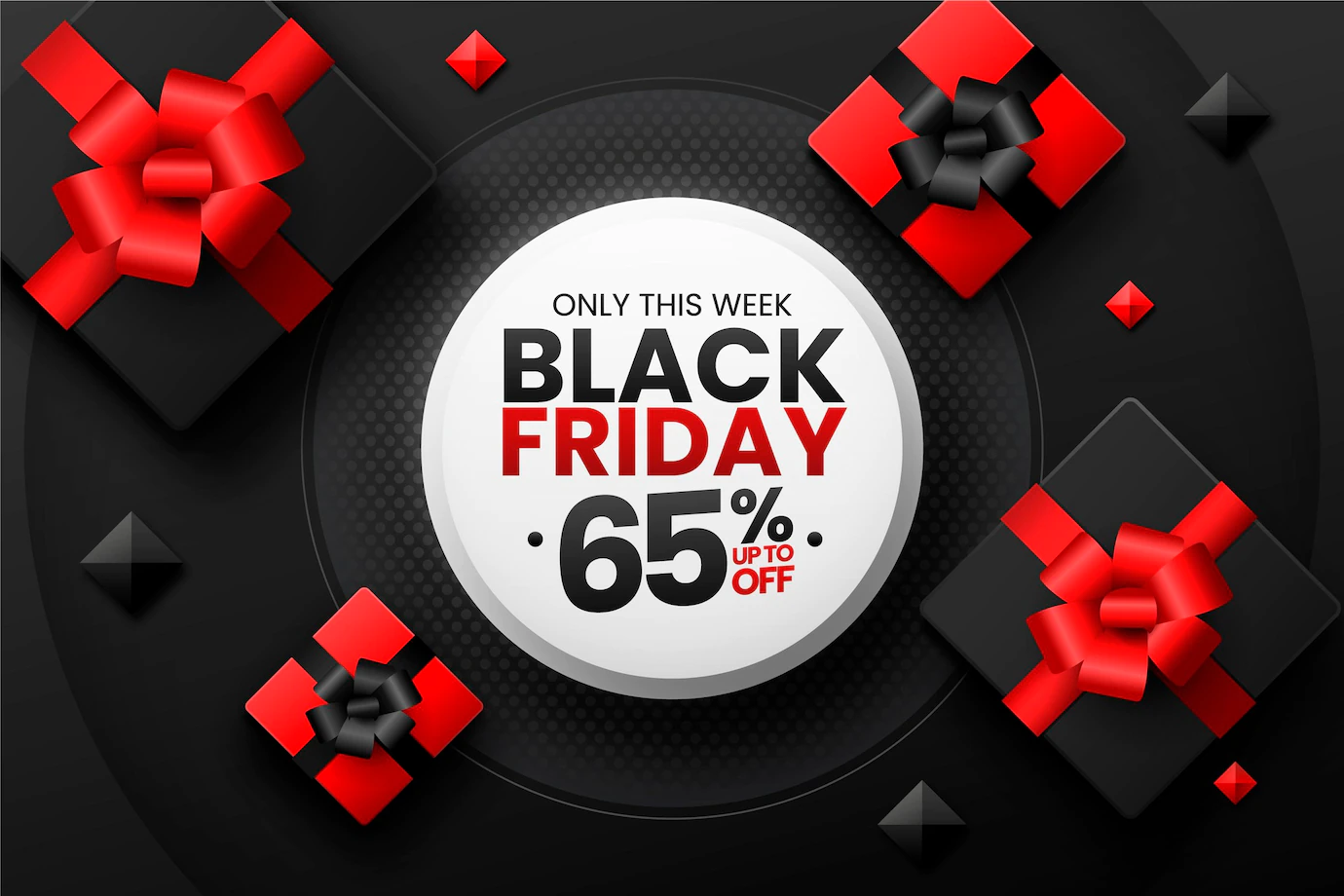 Realistic 3d Black Friday Background 23 2149129470