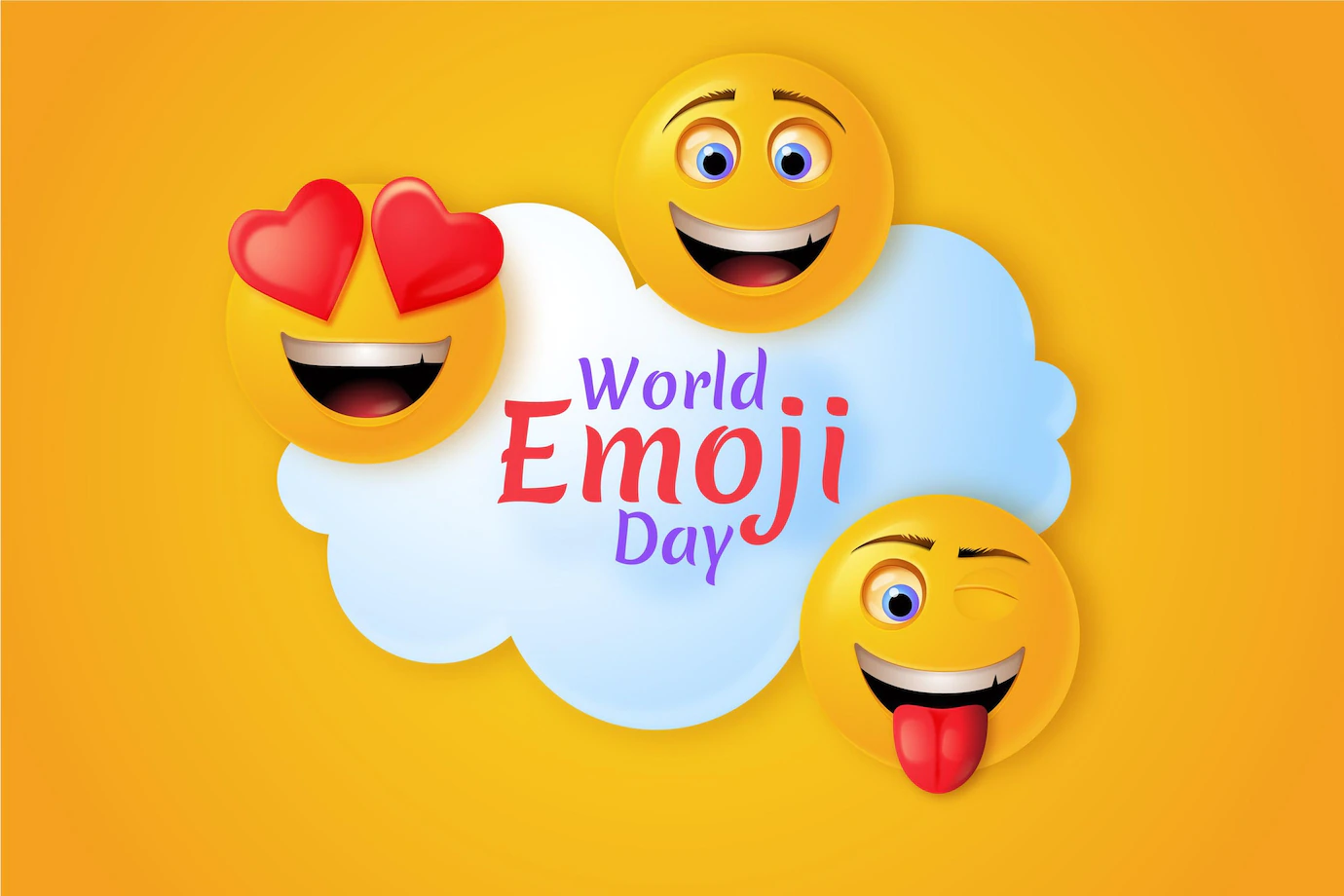 Realistic 3d World Emoji Day Illustration 23 2148963756