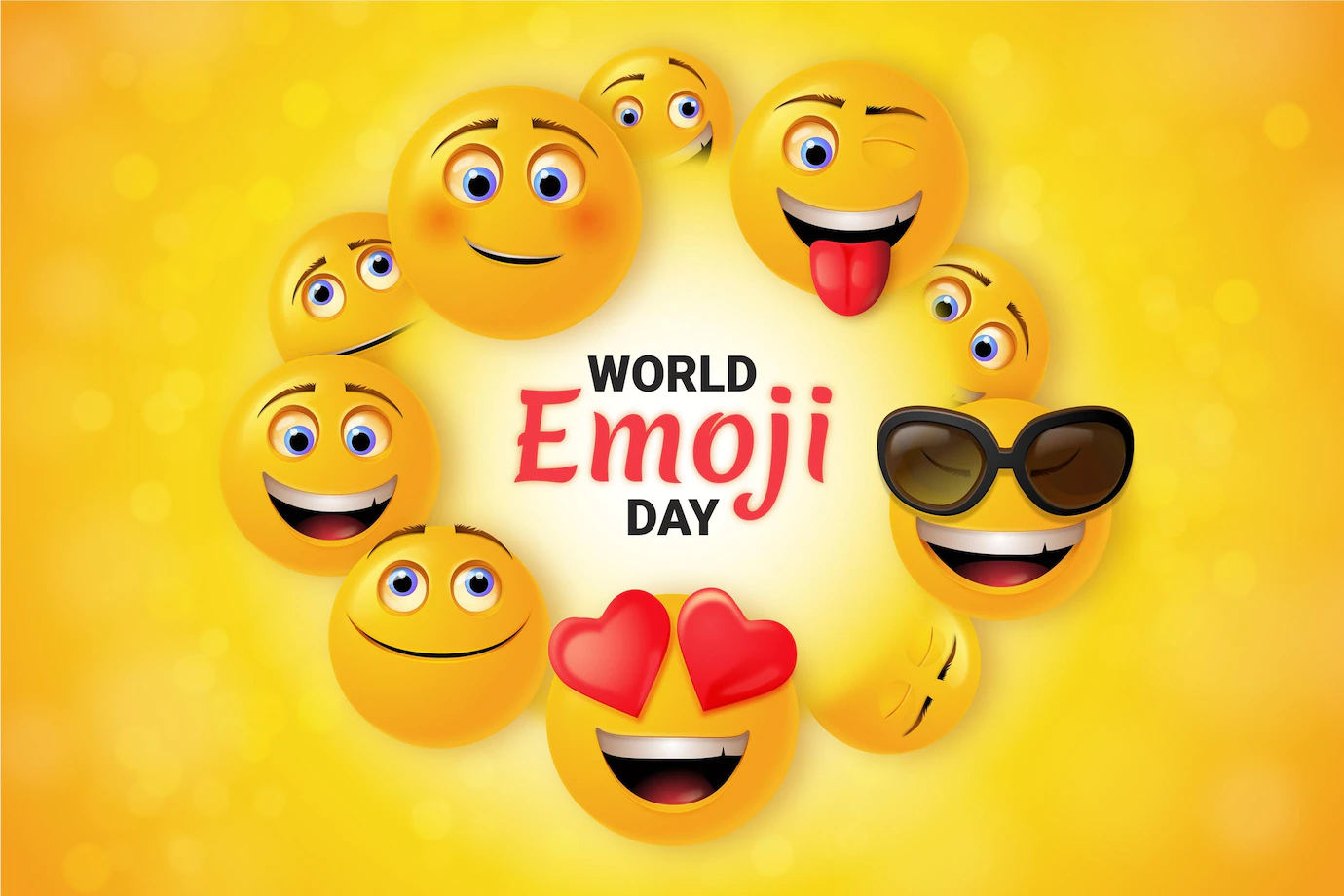 Realistic 3d World Emoji Day Illustration 52683 63023