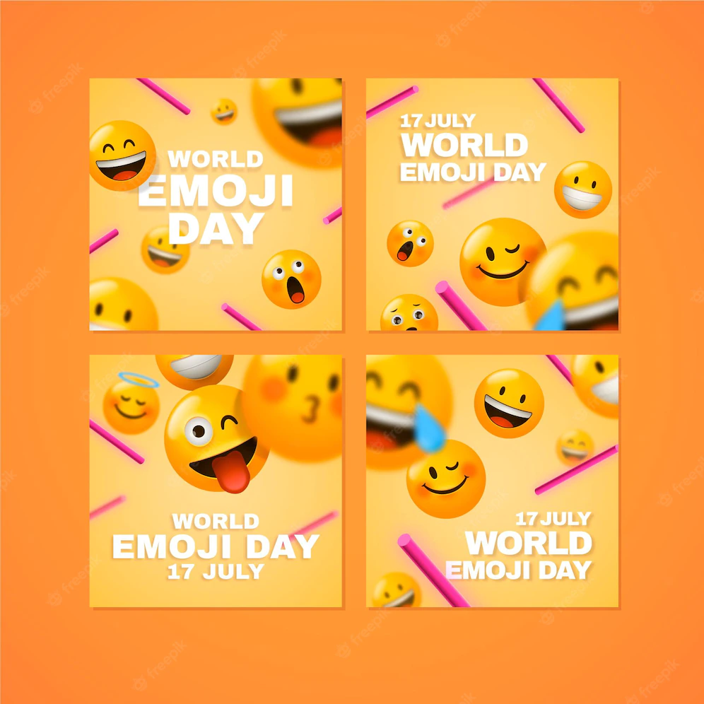 Realistic 3d World Emoji Day Instagram Posts Collection 52683 63719