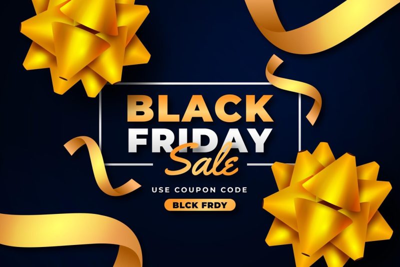 Realistic black Friday background Free Vector