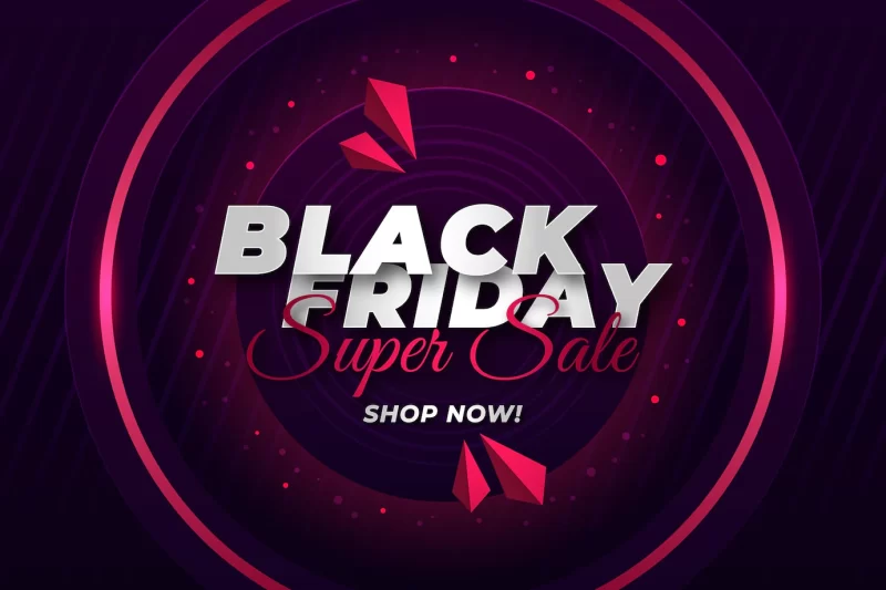 Realistic black friday background Free Vector