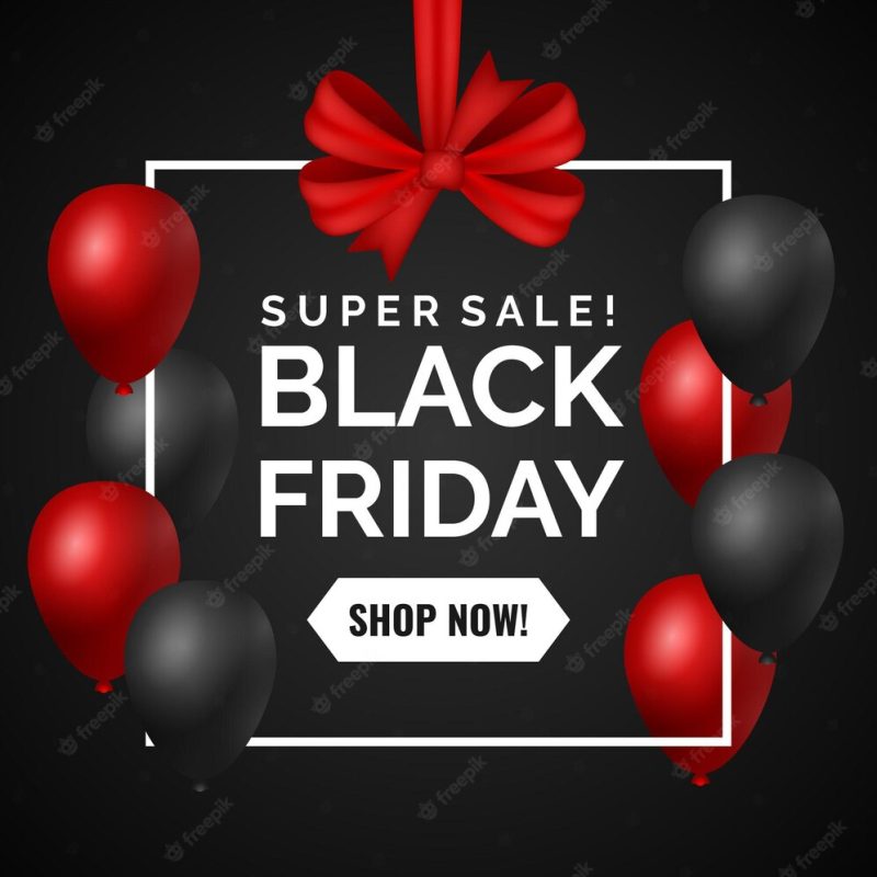 Realistic black Friday concept Free Vector