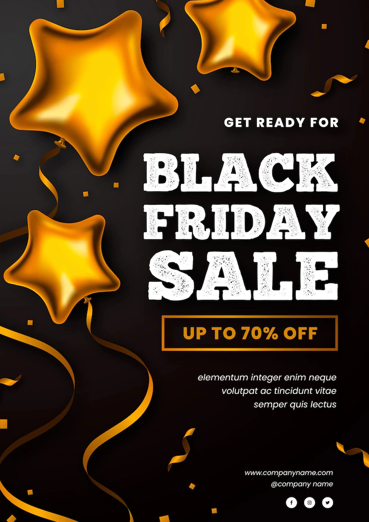 Realistic Black Friday Flyer Template 52683 48649