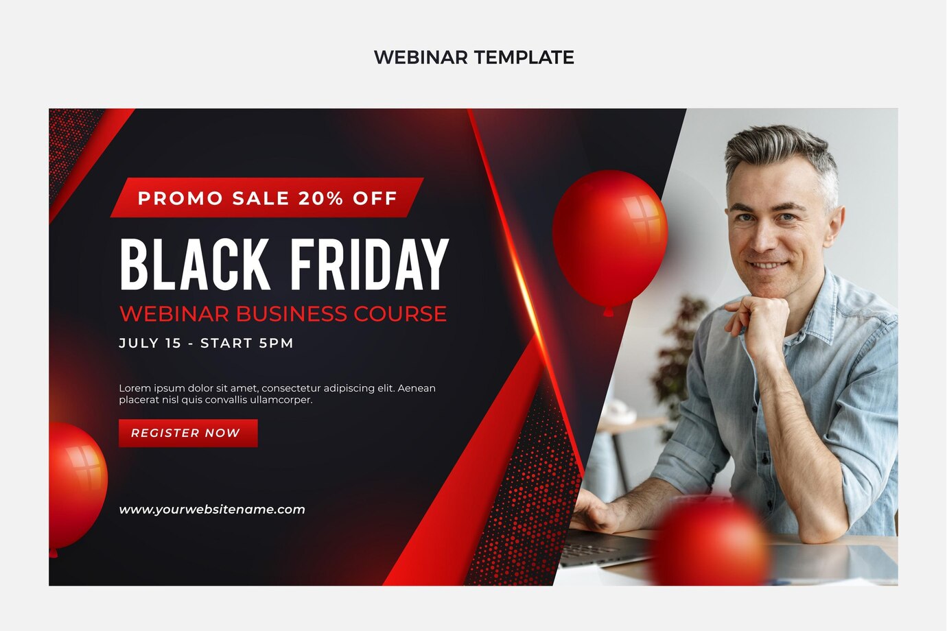 Realistic Black Friday Webinar Template 23 2149125321