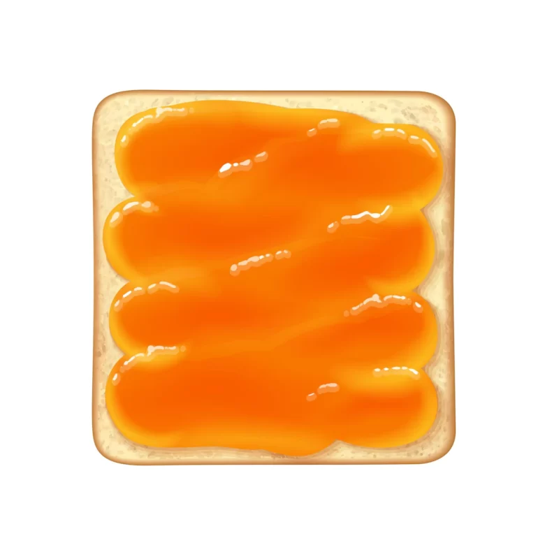 Realistic breakfast wheat toast with honey on white background vector illustration Free Vector